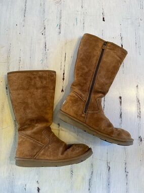 UGG Women's Tall Suede Winter Boots in Chestnut Brown